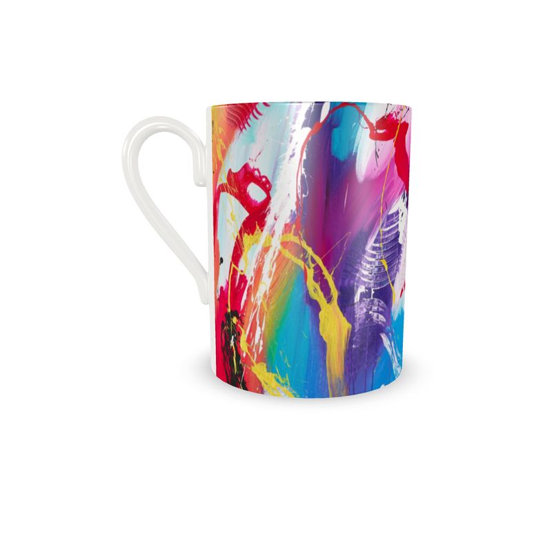 Bone China Abstract Espresso Cup & Saucer- Set of 2