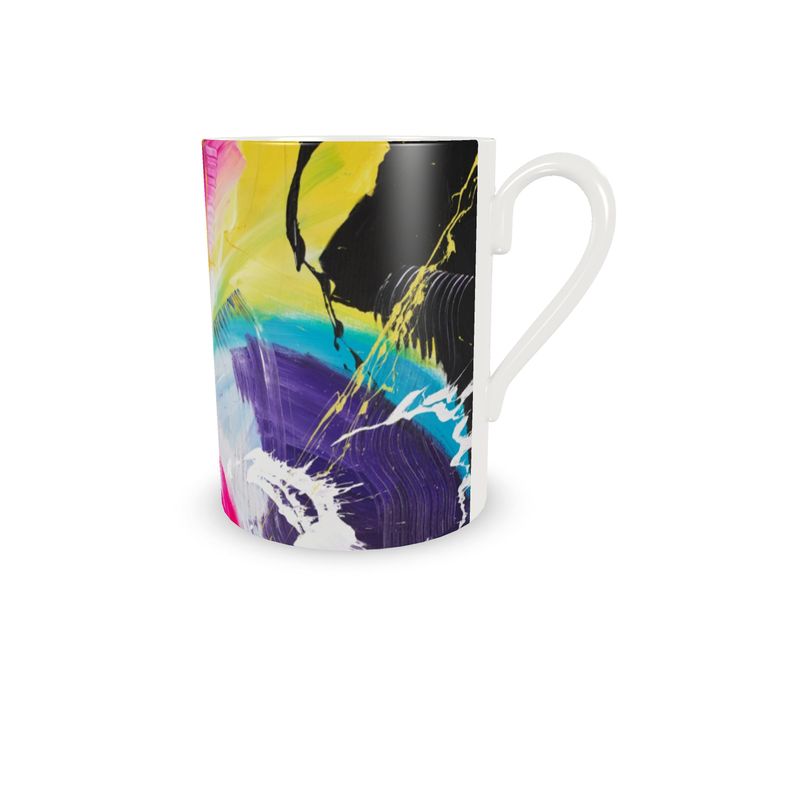 Bone China Abstract Espresso Cup & Saucer- Set of 2