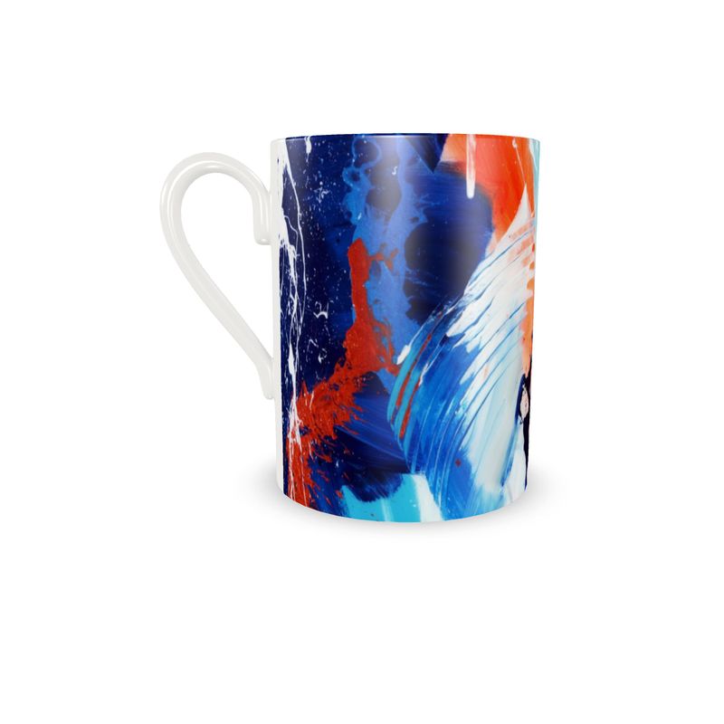 Bone China Abstract Espresso Cup & Saucer- Set of 2