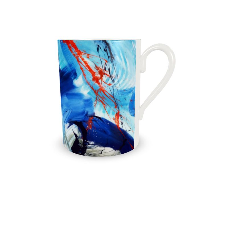 Bone China Abstract Espresso Cup & Saucer- Set of 2