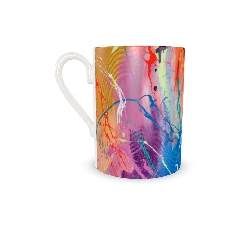 Bone China Abstract Espresso Cup & Saucer- Set of 2