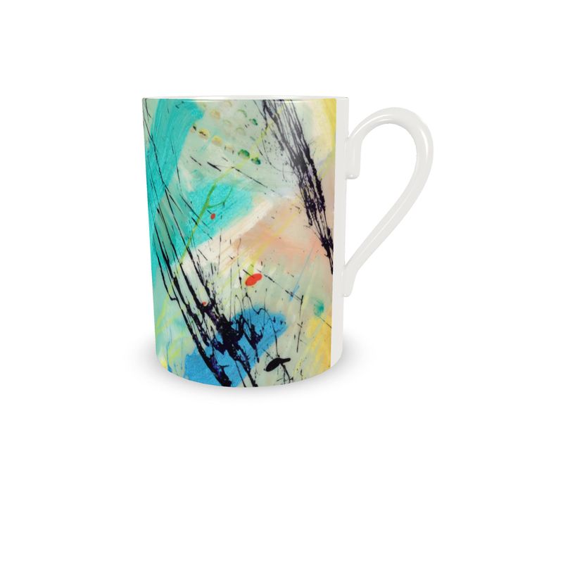 Bone China Abstract Espresso Cup & Saucer- Set of 2