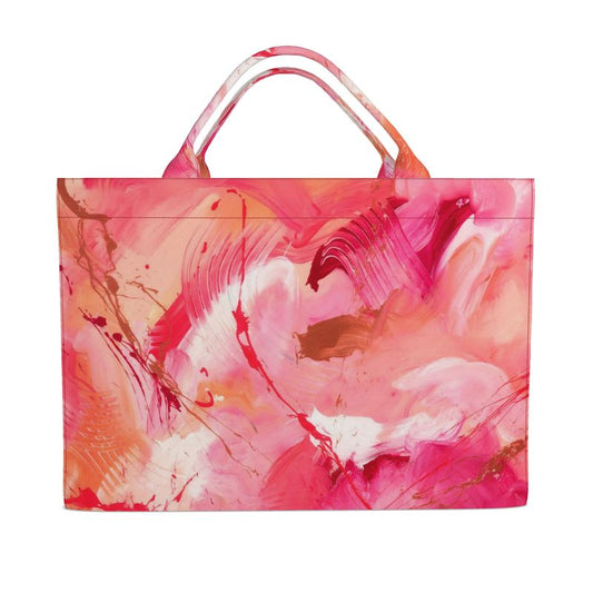 Large Abstract Only Love Canvas Tote Bag