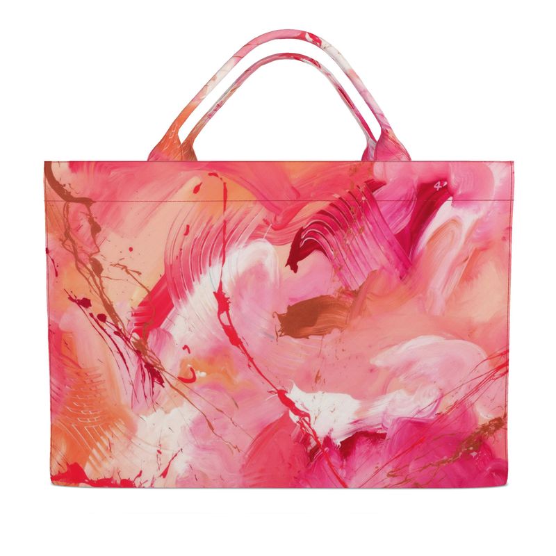 Large Abstract Only Love Canvas Tote Bag