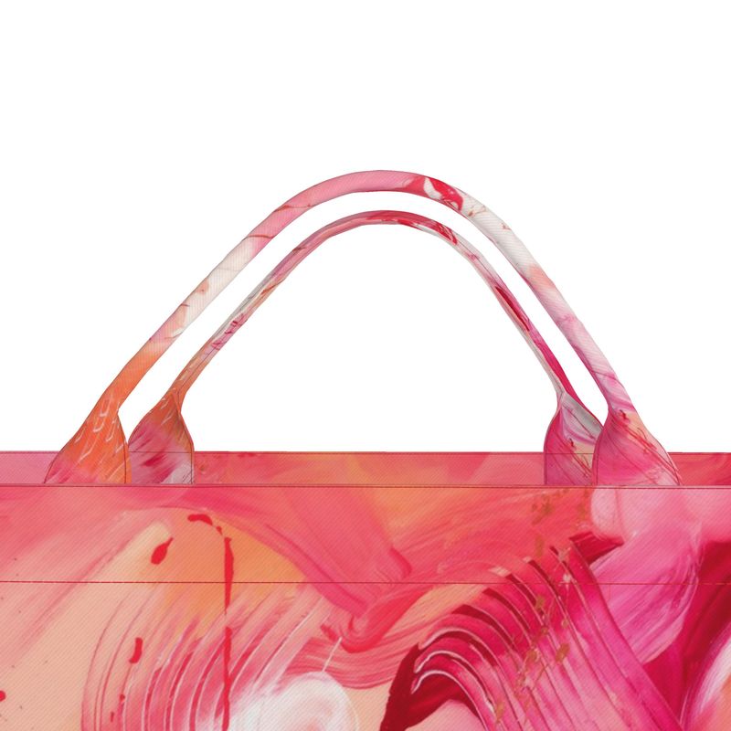 Large Abstract Only Love Canvas Tote Bag