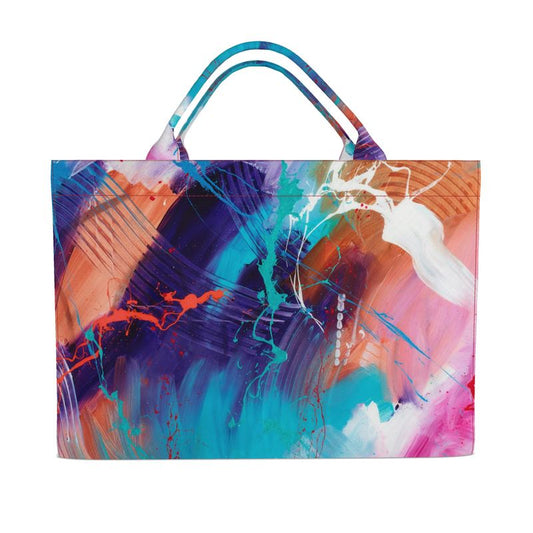 Large Abstract Night Lover Canvas Tote Bag