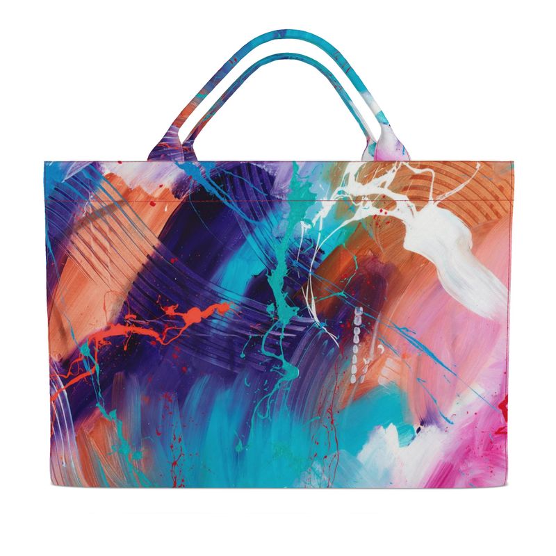 Large Abstract Night Lover Canvas Tote Bag