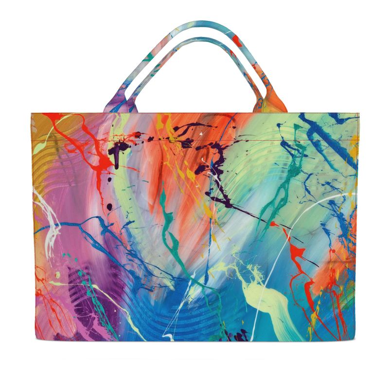 Large Abstract Shared Dreams Canvas Tote Bag