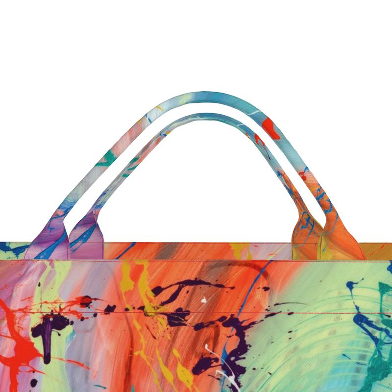 Large Abstract Shared Dreams Canvas Tote Bag