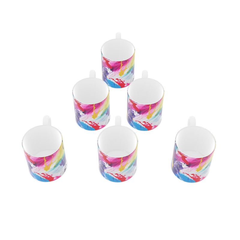 Dance Forever Bone China Mugs- Set of 6
