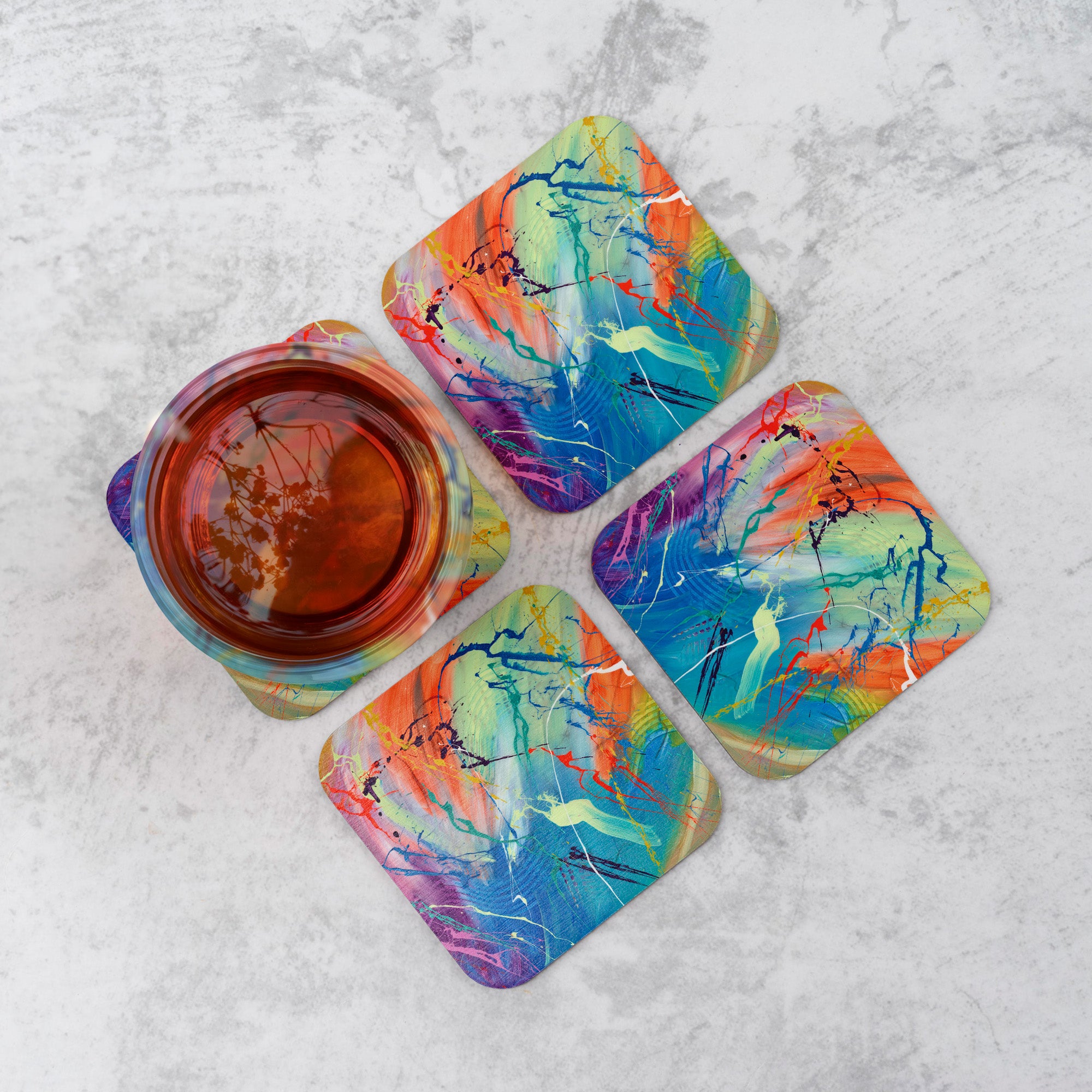 Abstract 'Shared Dreams' Coasters