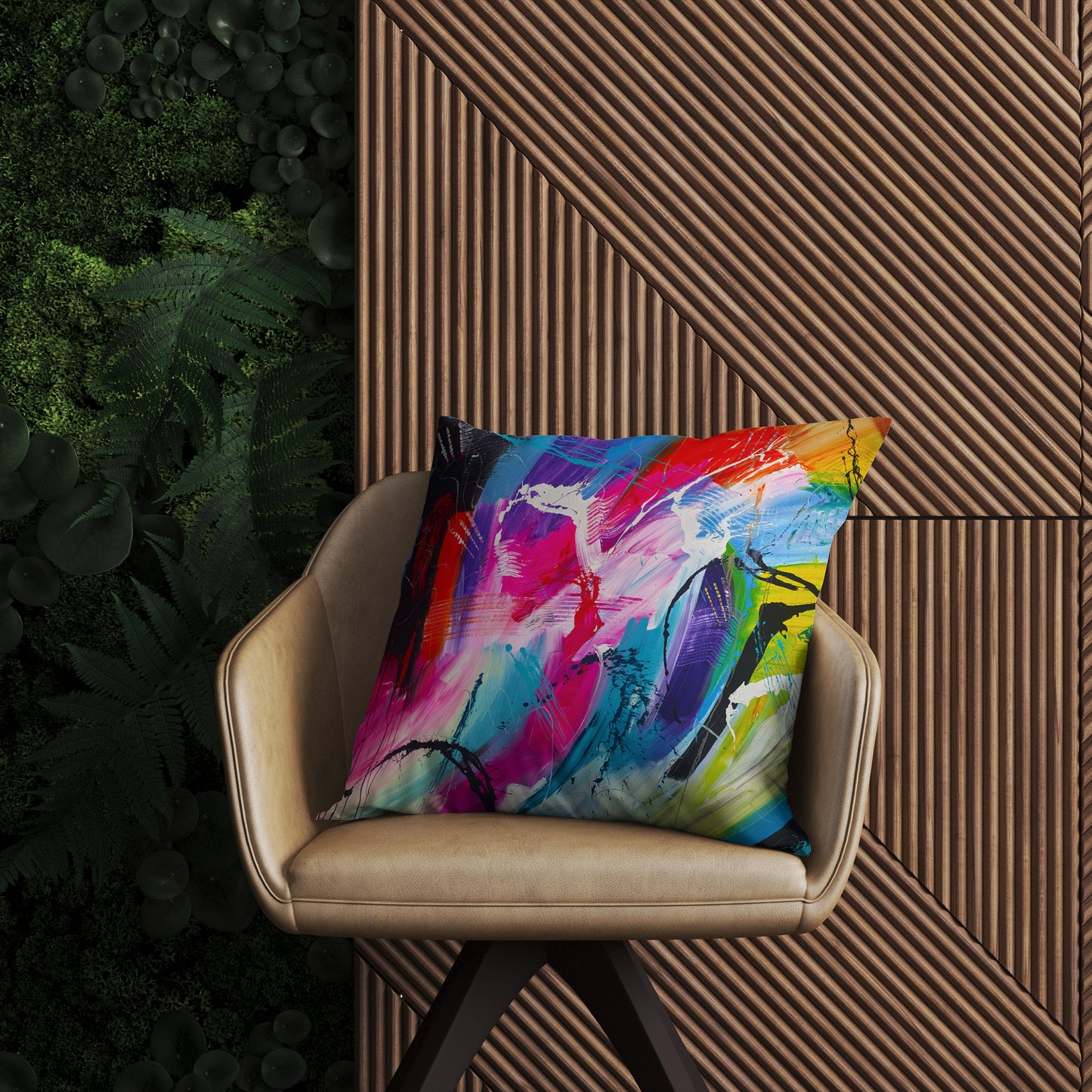 Rainbow Treasure Chest Luxury Cushion