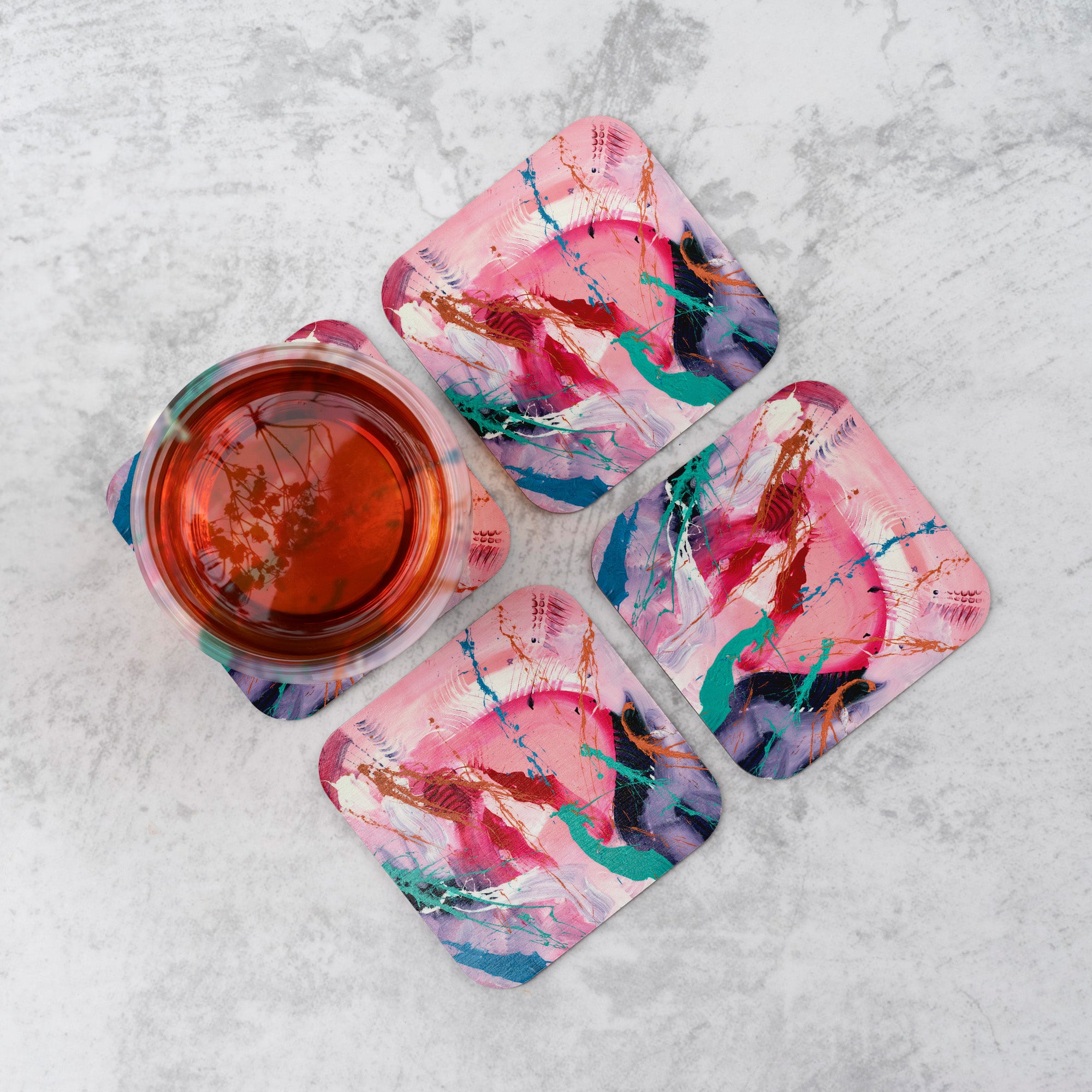 Abstract 'Heartbeats' Coasters