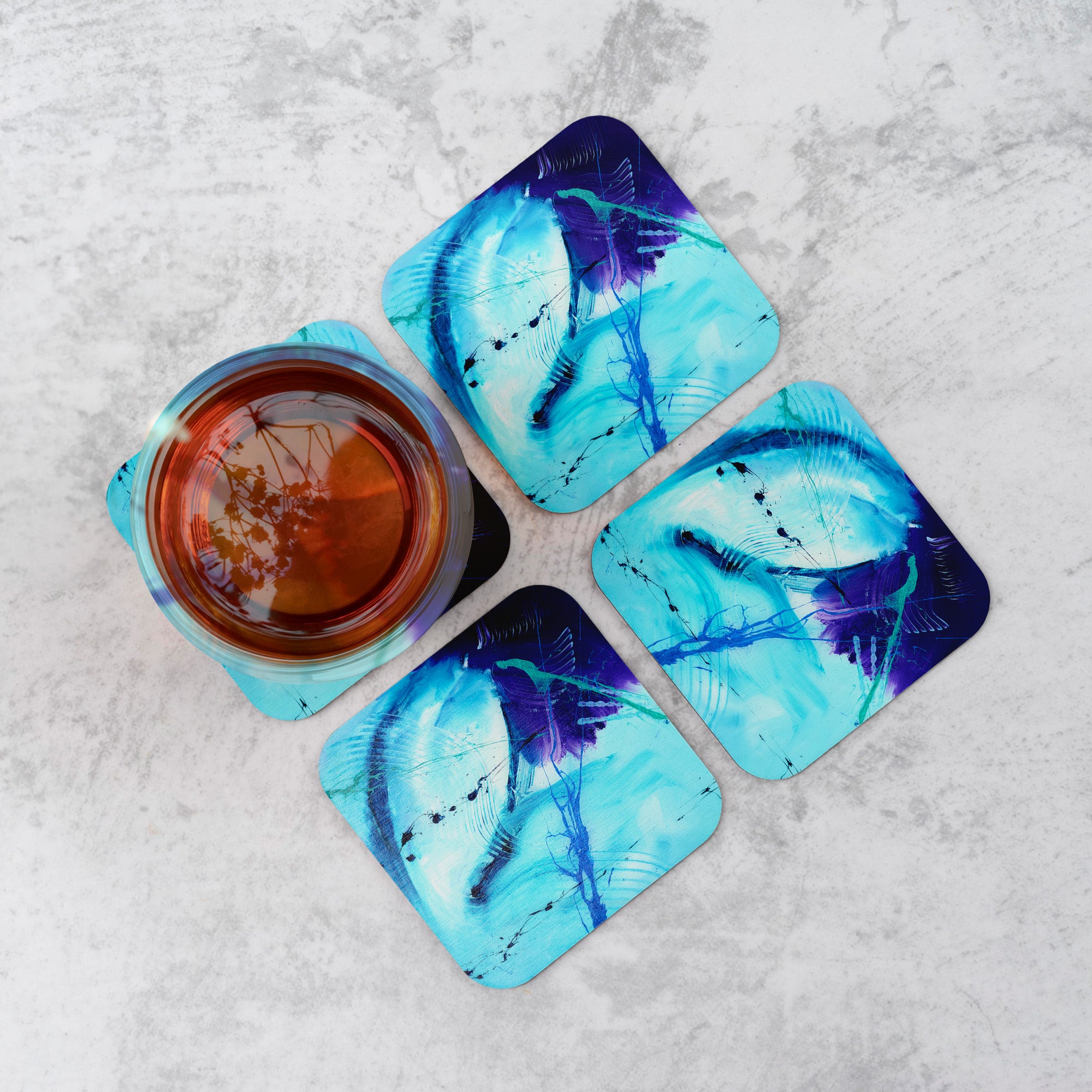 Abstract 'Me & The Moonlight' Coasters