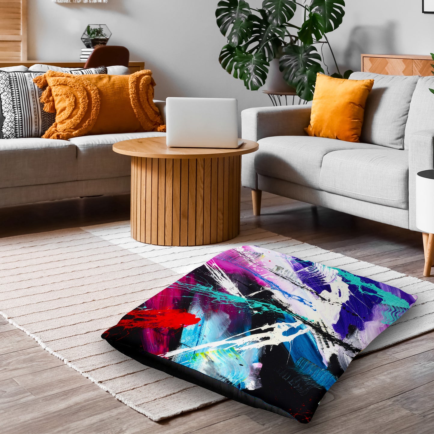 Pillow Talk Large Abstract Floor Cushion
