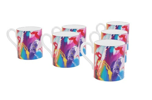 Dance Forever Bone China Mugs- Set of 6