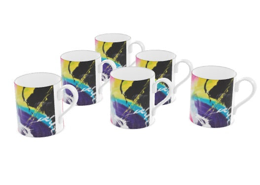 Dance Forever Bone China Mugs- Set of 6