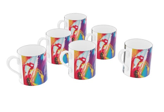 Dance Forever Bone China Mugs- Set of 6